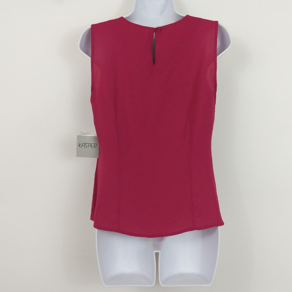 Kasper Pleated Sleeveless Blouse - Picture 3 of 4